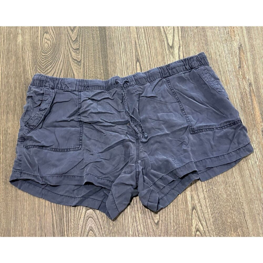GAP Womens Tencel Shorts Mid Rise Pull-On Nine Iron Drawstring Gray Size XXL